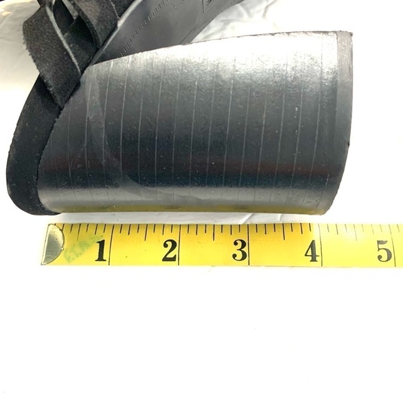 Steven By Steve Madden Nikki Strappy Black Leather Mule Heel Sandals size 9.5 - Picture 7 of 9